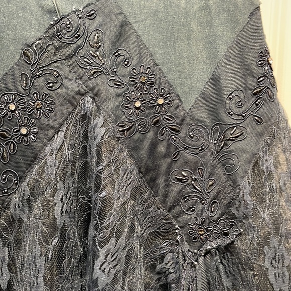 Fashion Denim Layers Sequin Skirt for Ladies - Picture 8 of 8